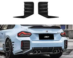 MP Style Carbon Fiber Rear Bumper Side Trim - BMW G87 M2 BM Plugs