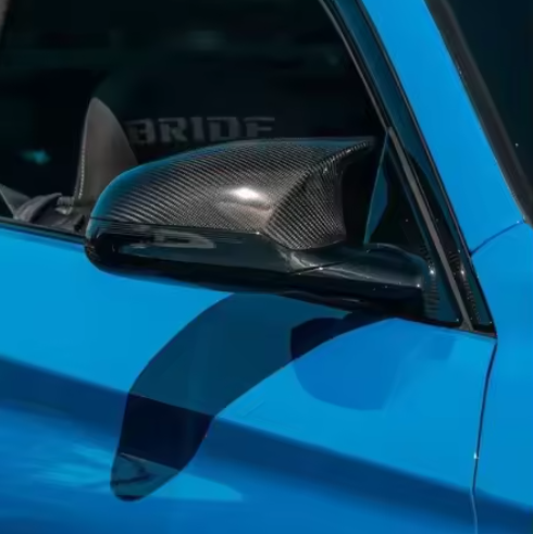 Carbon Fiber Mirror Cap Set - BMW F80 M3, F82/F83 M4, & F87 M2C BM Plugs