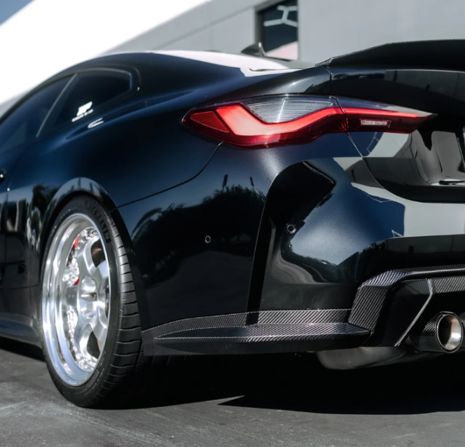 OEM Style Carbon Fiber Rear Canard Splitters - BMW G80 M3 & G82/G83 M4 BM Plugs