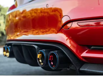 MP Style Carbon Fiber Dual Exhaust Tip BM Plugs