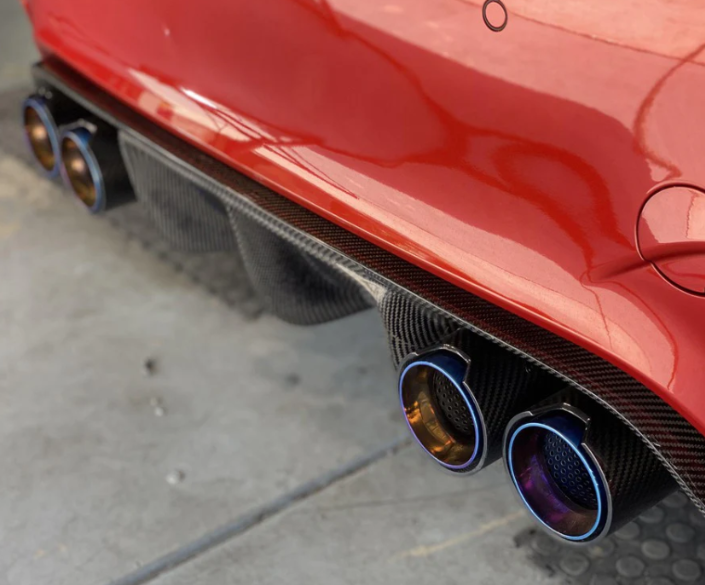 MP Style Carbon Fiber Dual Exhaust Tip BM Plugs