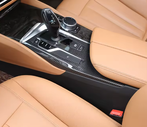 Carbon Fiber Gear Shifter Panel Trim - BMW F90 M5 & G30 5 Series BM Plugs