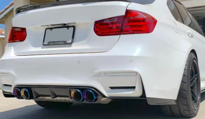 MP Style Carbon Fiber Rear Canard Splitters - BMW F80 M3 & F82 / F83 M4 BM Plugs