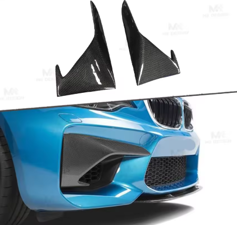 Carbon Fiber Front Upper Splitters - BMW F87 M2 BM Plugs