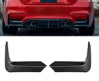 Carbon Fiber Rear Bumper Splitters - BMW F80 M3 & F82 / F83 M4 BM Plugs