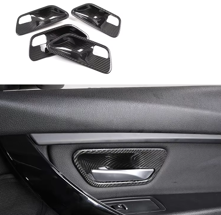 Carbon Fiber Interior Door Bowl Trim Set - BMW F Chassis BM Plugs