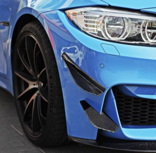 GT4 Style Carbon Fiber Front Canard - BMW F80 M3 & F82 / F83 M4 BM Plugs