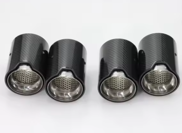 MP Style Carbon Fiber Exhaust Tip Set - BMW F80 M3, F82/F83 M4 & F82 M2 BM Plugs