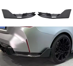 BMW G8X M3/M4 Carbon Fiber Rear Canard Splitters BM Plugs