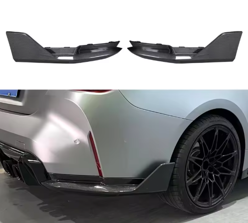 BMW G8X M3/M4 Carbon Fiber Rear Canard Splitters BM Plugs