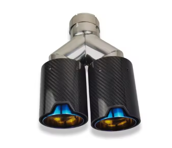 MP Style Carbon Fiber Dual Exhaust Tip BM Plugs