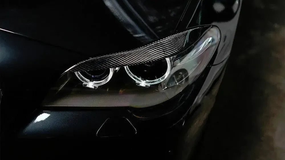 Carbon Fiber Eyelid Headlight Trim - BMW F10 M5 & 5 Series BM Plugs