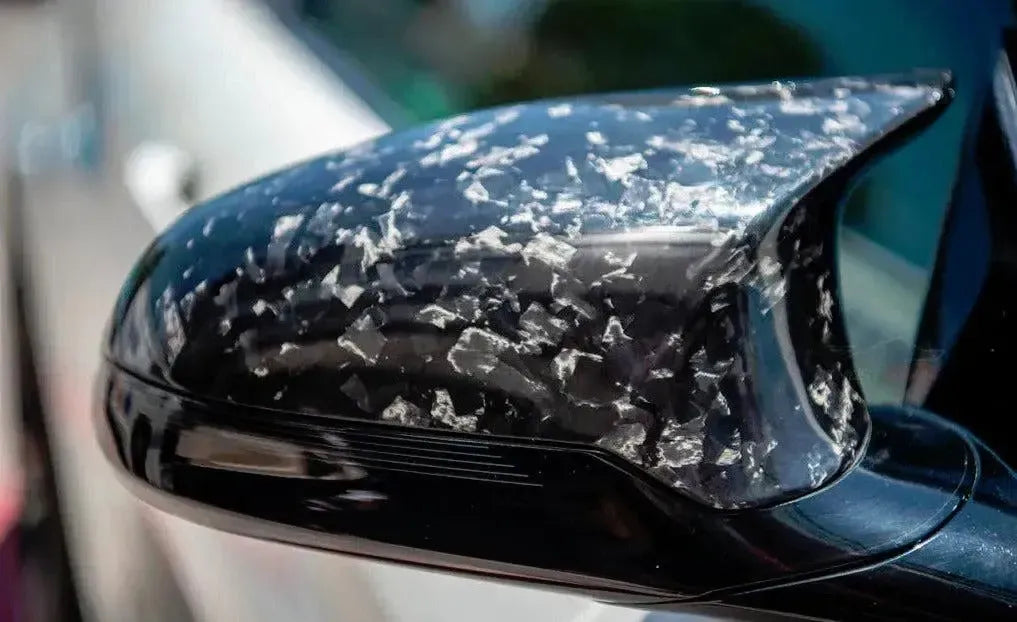 Forged Carbon Fiber Mirror Cap Set - BMW F80 M3, F82 / F83 M4, & F87 M2C BM Plugs