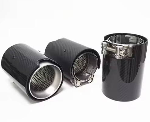 MP Style Carbon Fiber Exhaust Tip BM Plugs