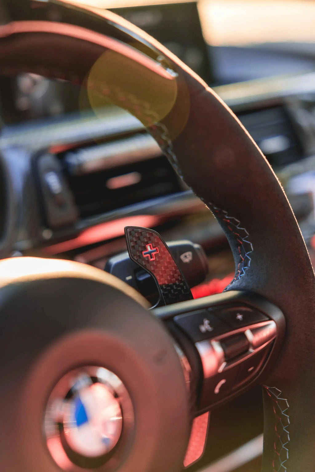 MP Style Carbon Fiber Shift Paddle Set BM Plugs