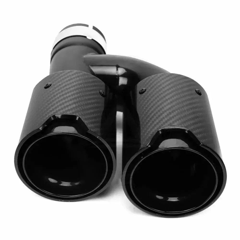 MP Style Carbon Fiber 'h" Exhaust Tip BM Plugs