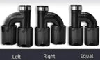 MP Style Carbon Fiber 'h" Exhaust Tip BM Plugs