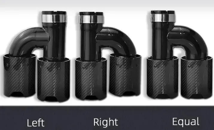 MP Style Carbon Fiber 'h" Exhaust Tip BM Plugs