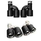 MP Style Carbon Fiber 'h" Exhaust Tip BM Plugs