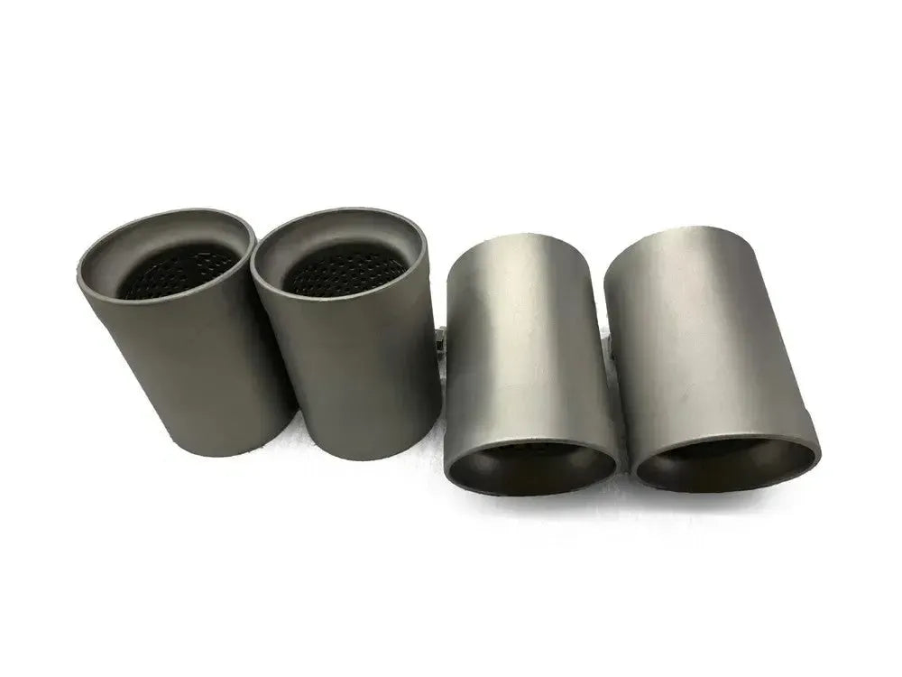 MP Style Matte Stainless Steel Exhaust Tip BM Plugs