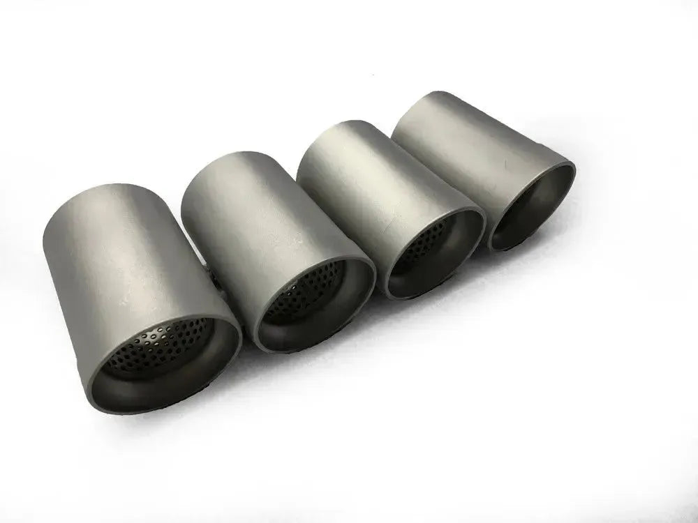 MP Style Matte Stainless Steel Exhaust Tip BM Plugs