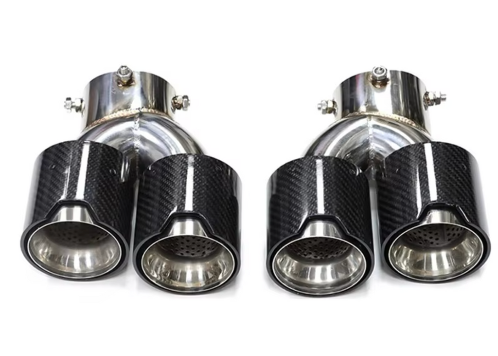 MP Style Carbon Fiber Quad Exhaust Tip Set - BMW G20 3 Series & G22/G23/G26 4 Series