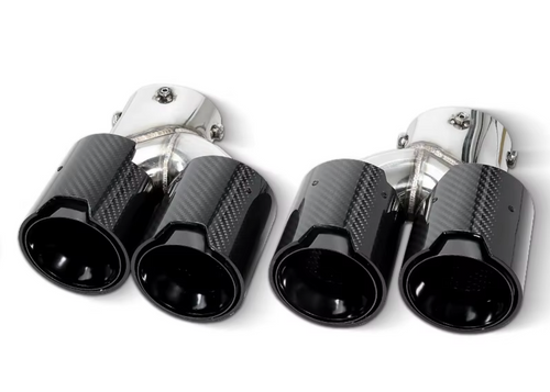 MP Style Carbon Fiber Quad Exhaust Tip Set - BMW G20 3 Series & G22/G23/G26 4 Series